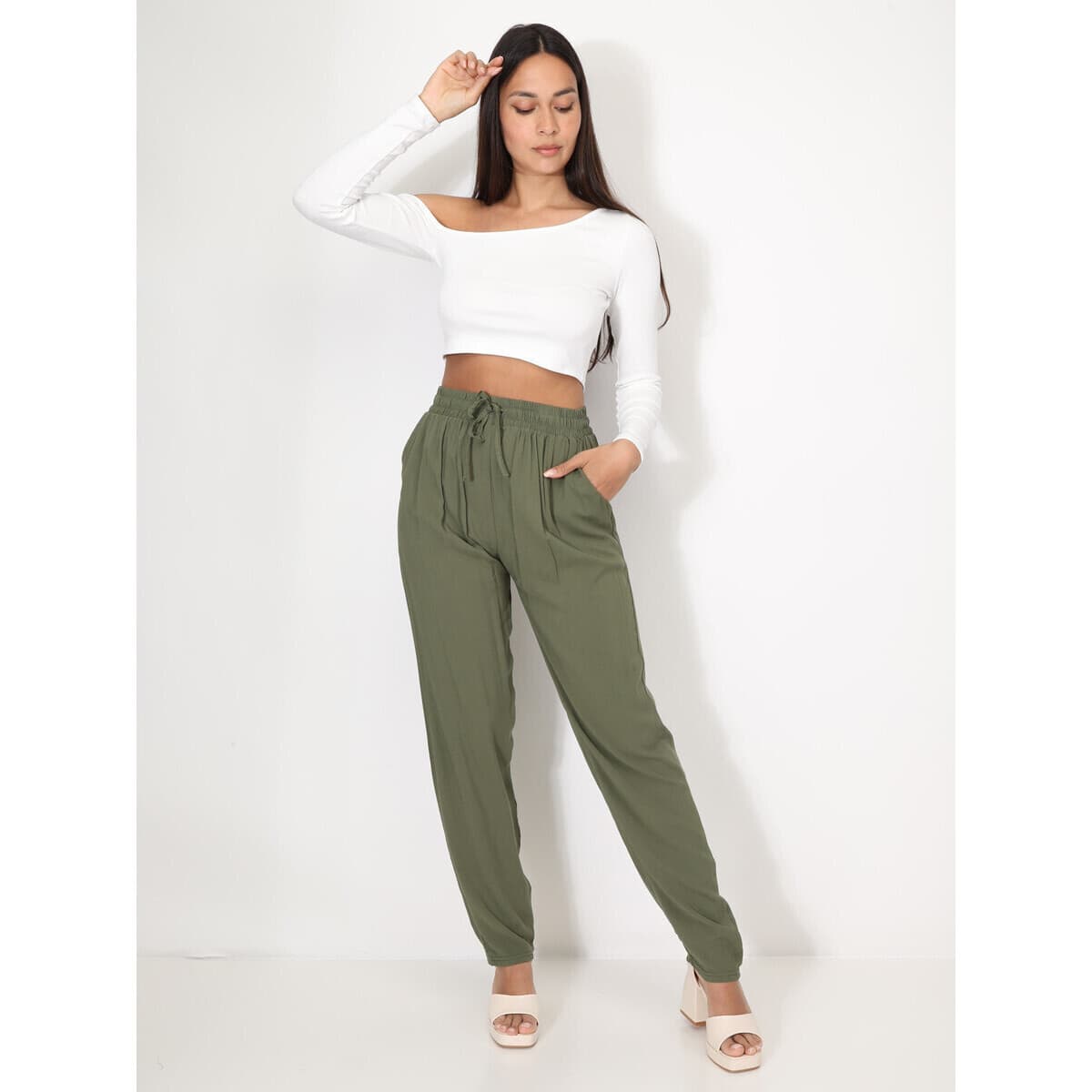 Women's Pants La Modeuse Khaki