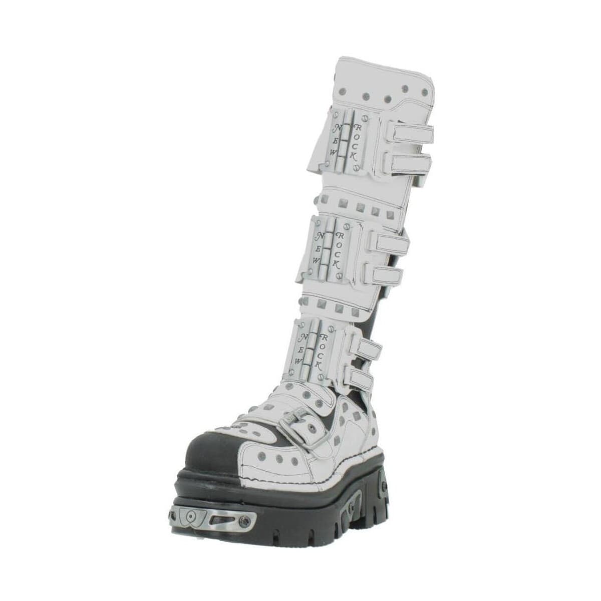 Women's Ankle Boots New Rock White
