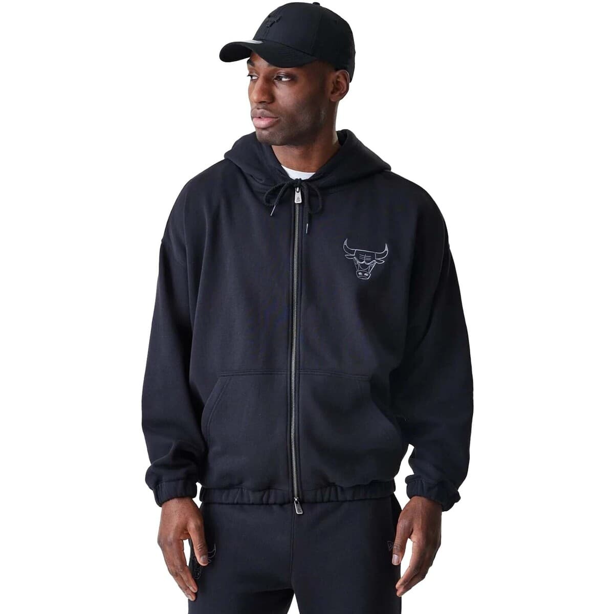 Ζακέτα New-Era Nba Linear Fz Hoodie Chibul Blk