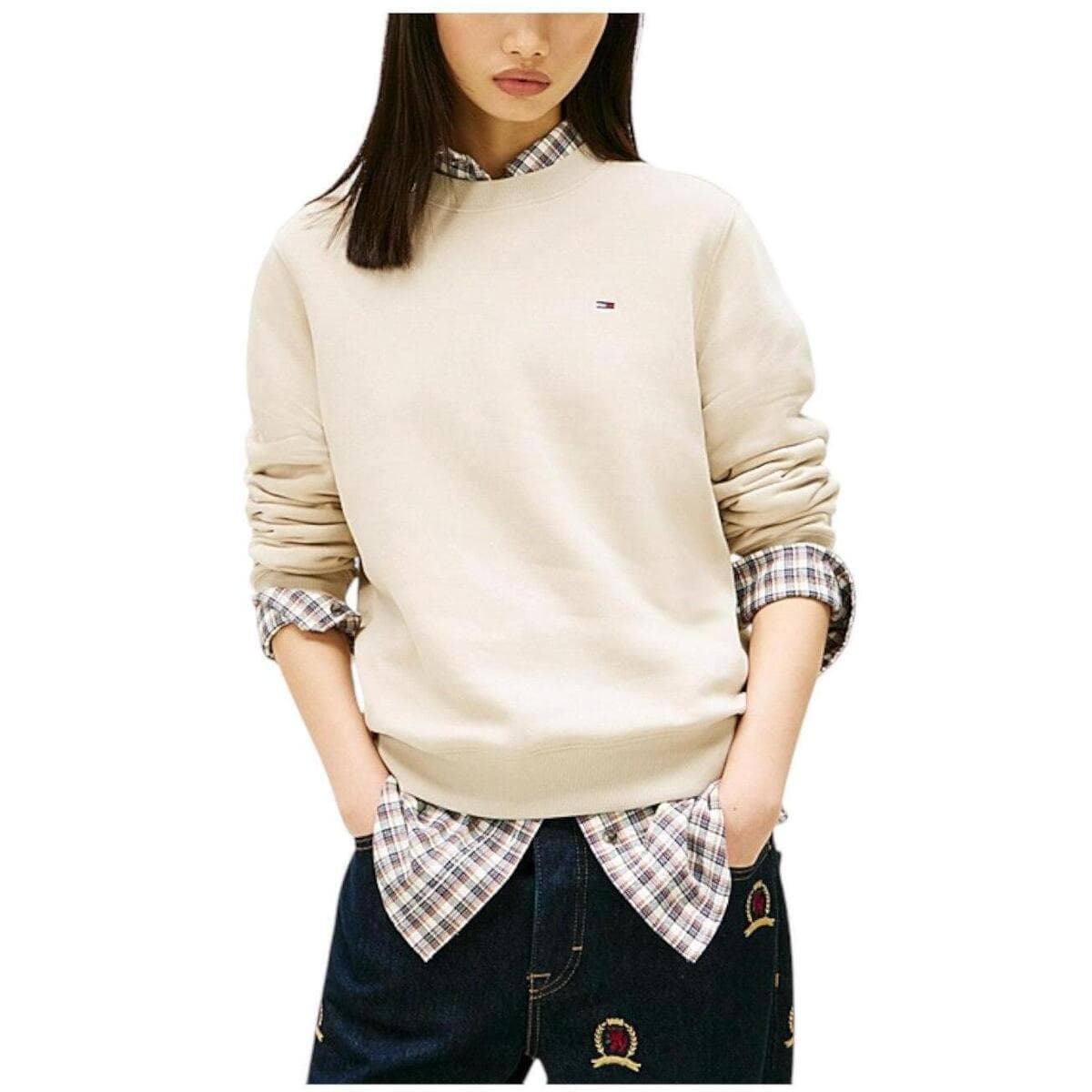 Women's Sports T-Shirts Tommy Hilfiger Beige