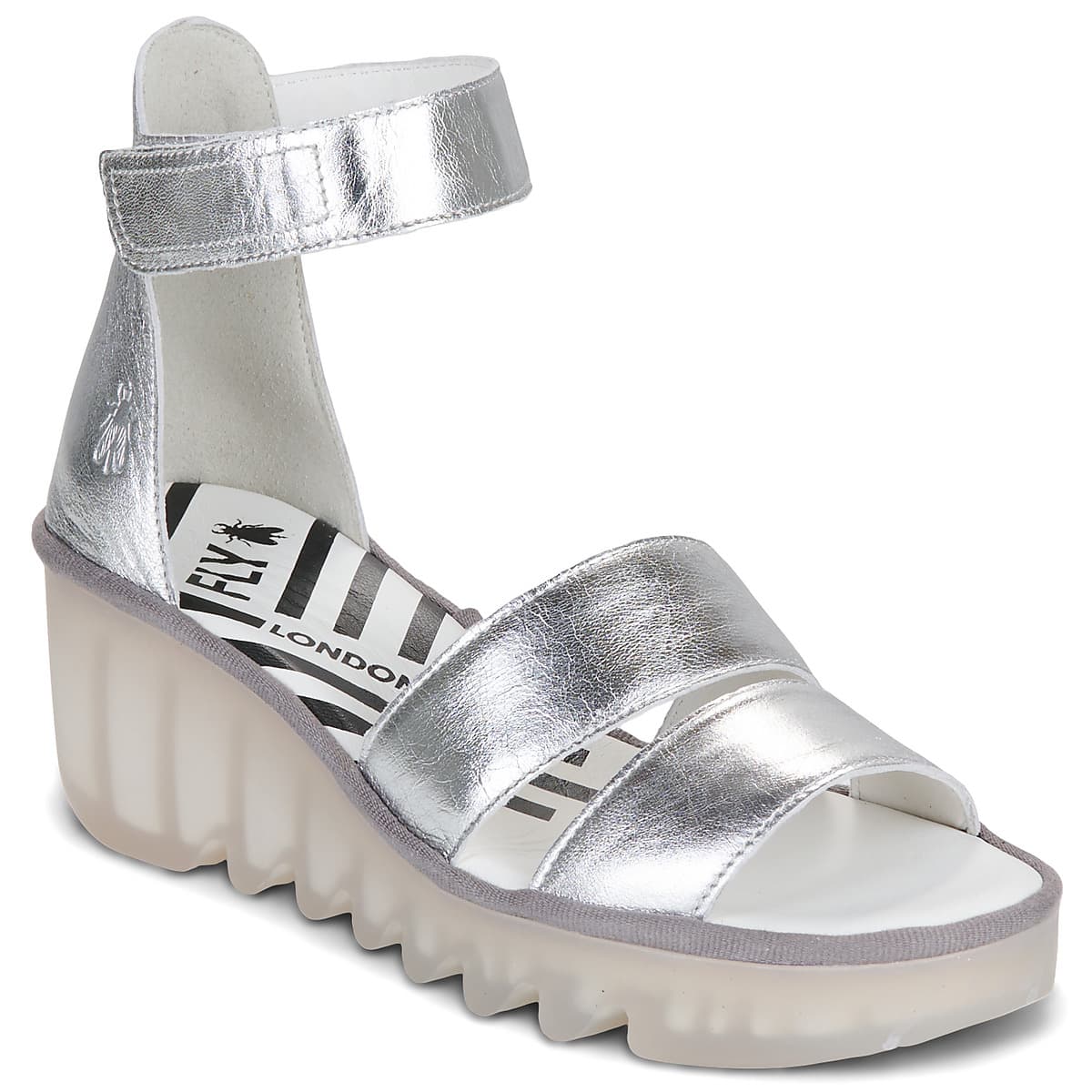 Women's Platforms Fly London Silver
