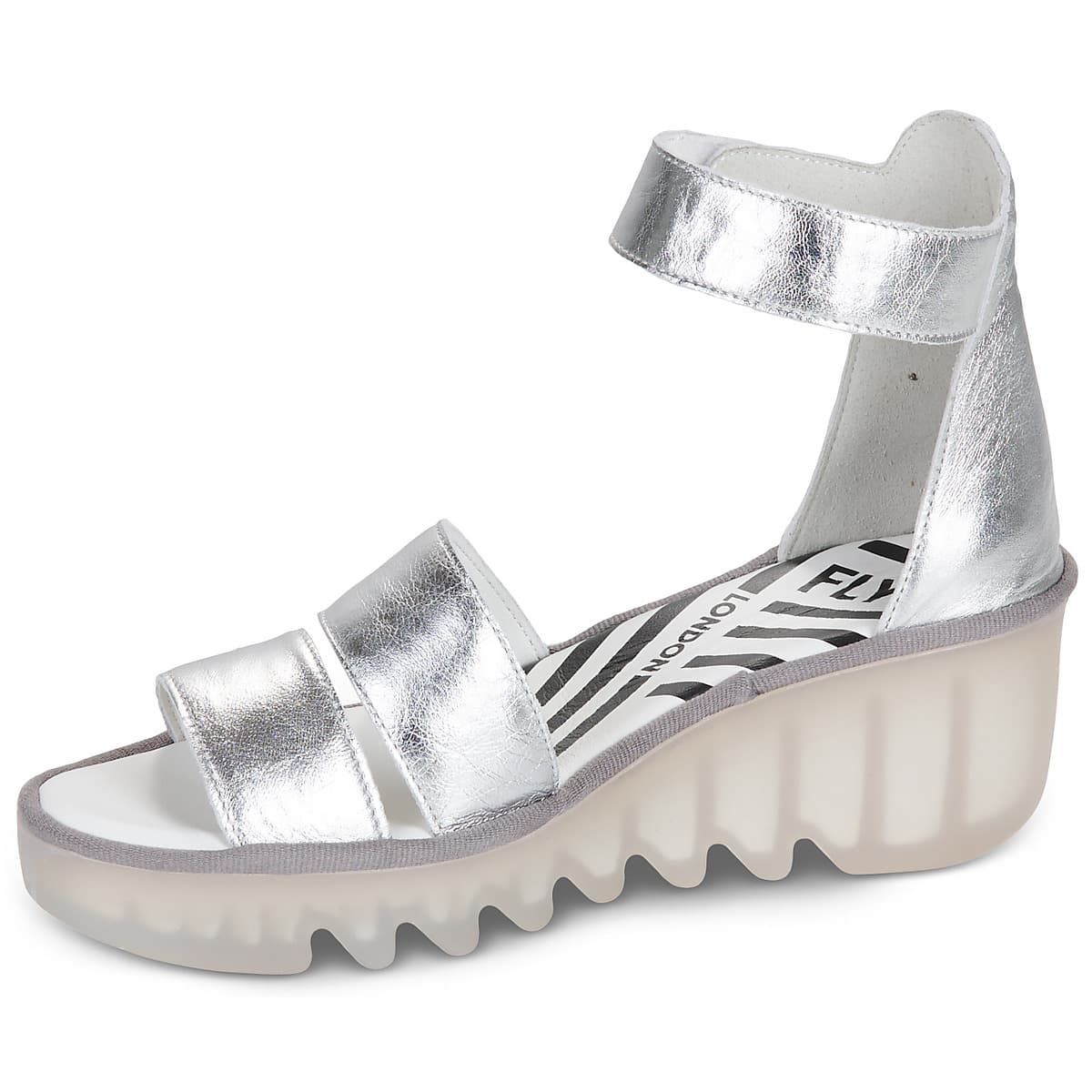 Women's Platforms Fly London Silver