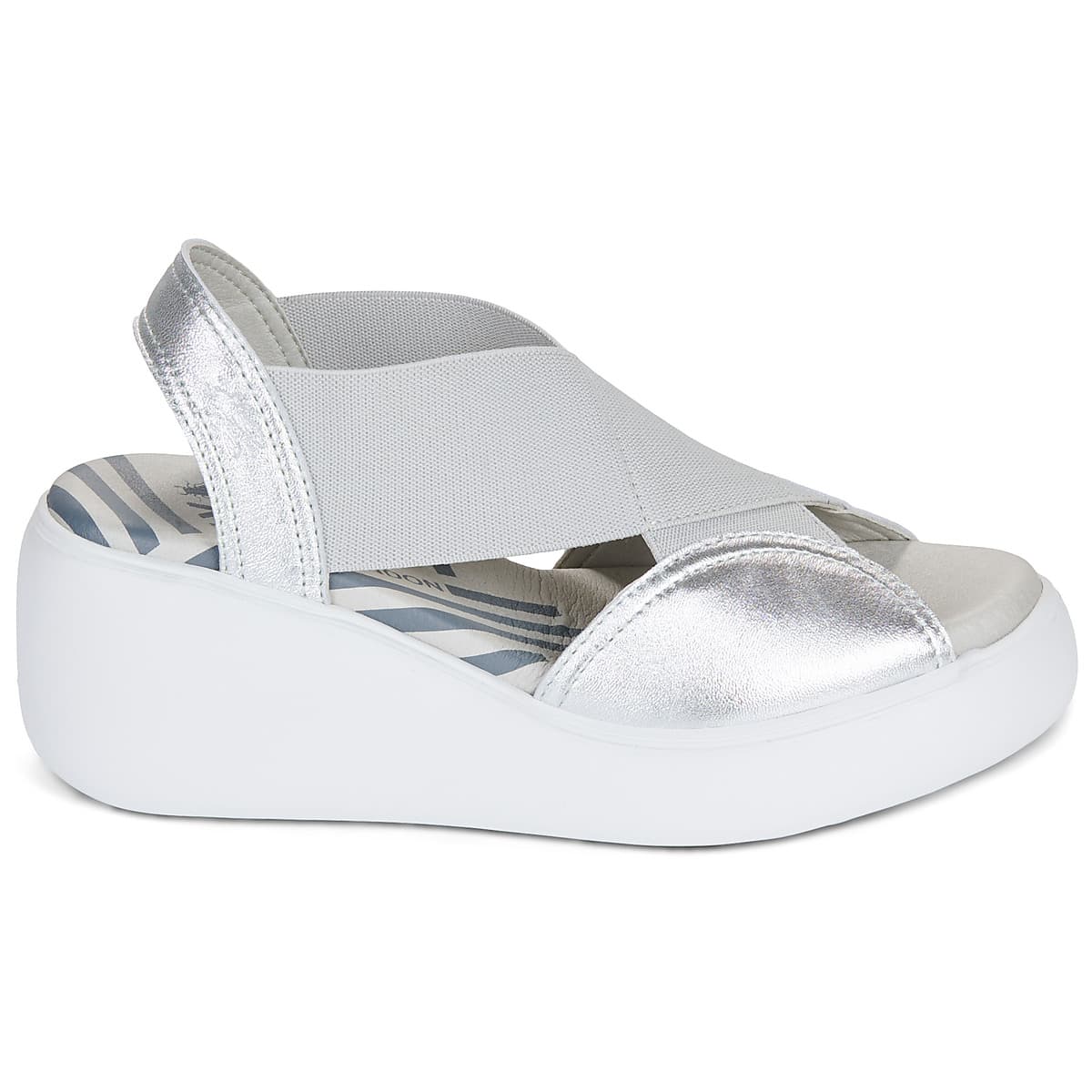 Women's Platforms Fly London Silver