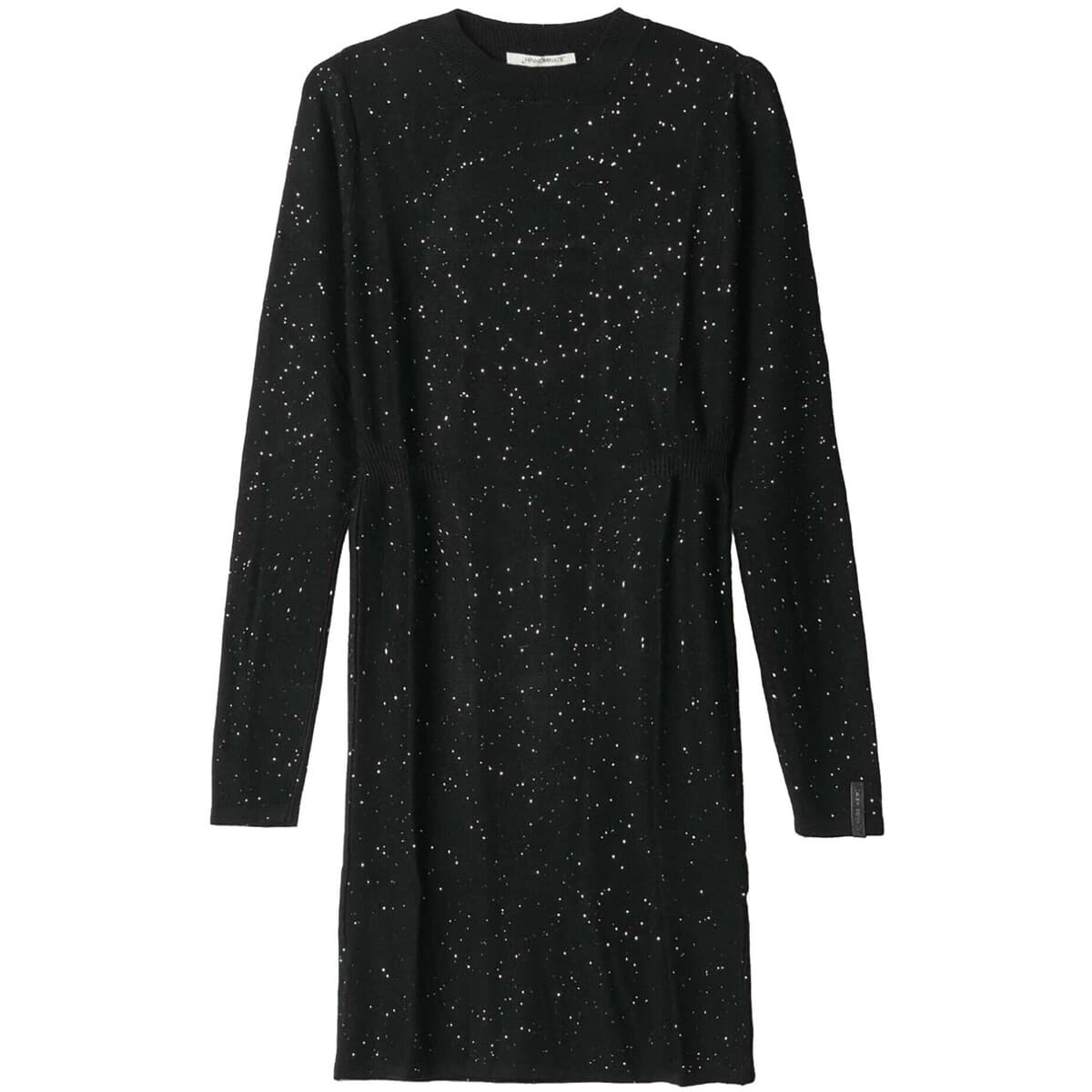 Κοντά Φορέματα Hinnominate Abito Paricollo In Maglia Con Paillettes