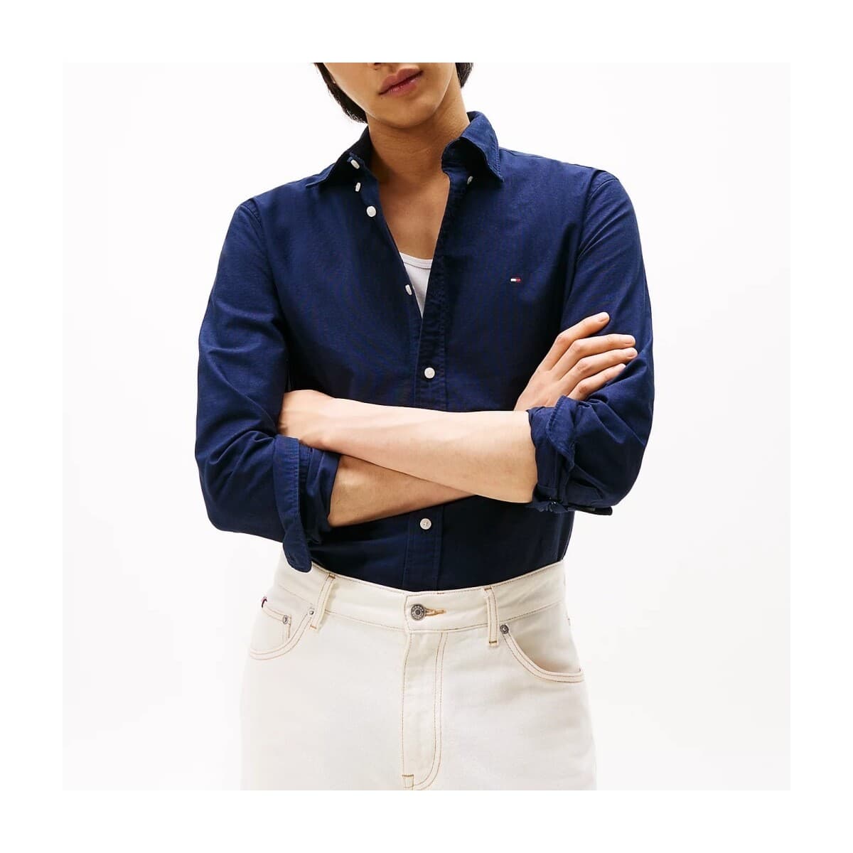 Πουκάμισο με μακριά μανίκια Tommy Hilfiger Camisas Hombre Modèle Solid Heritage Oxford Rf