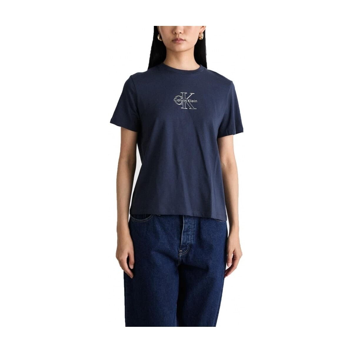 T-shirt με κοντά μανίκια Calvin Klein Jeans Camisetas Mujer Modèle Ss Classic Foil Monologo