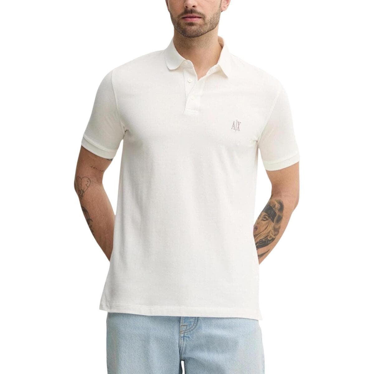 Men's Polo Shirts EAX White