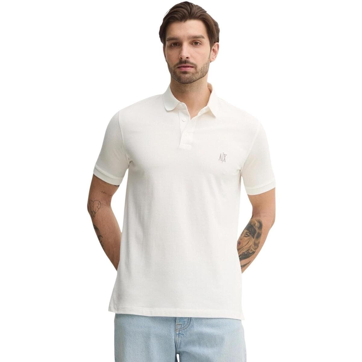 Men's Polo Shirts EAX White