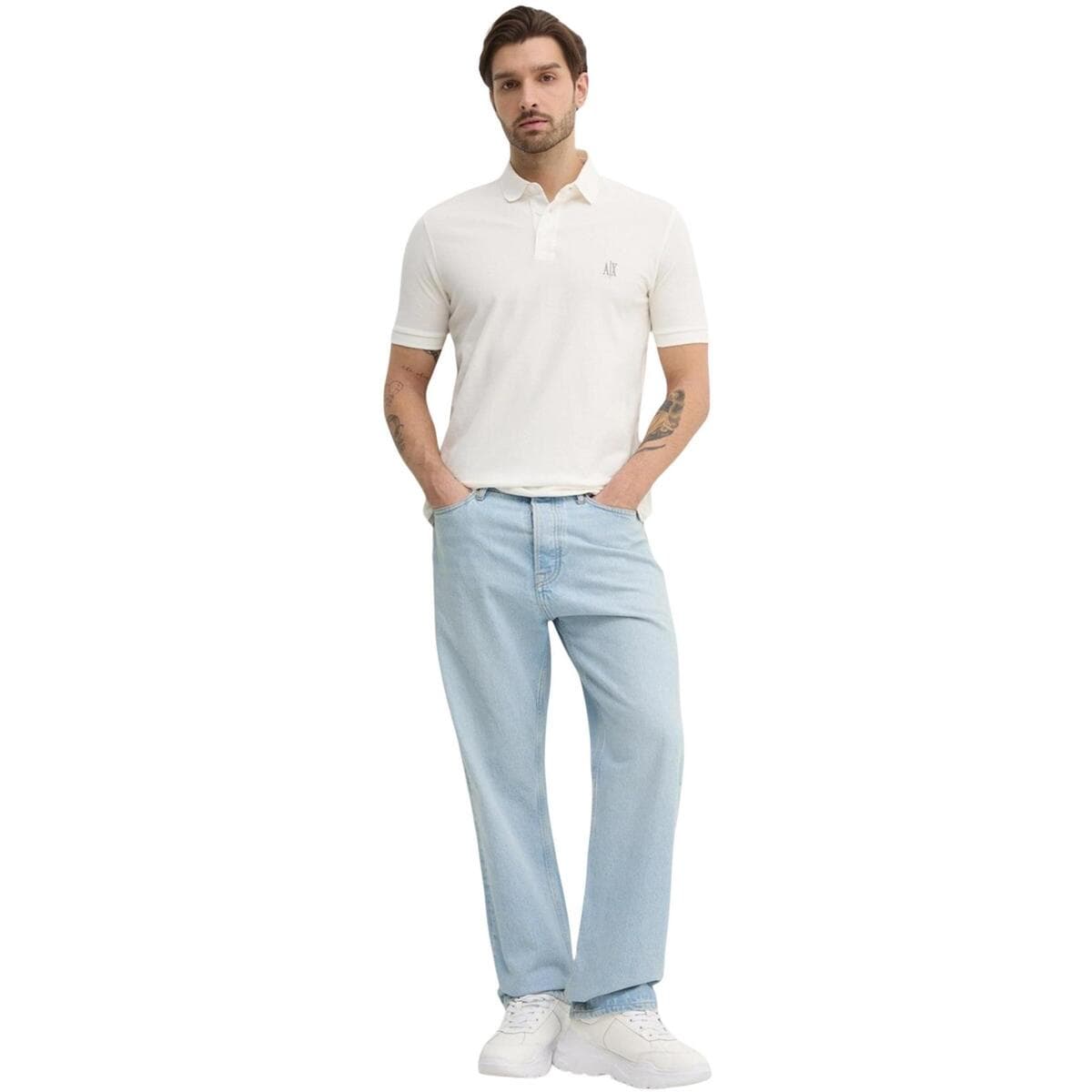 Men's Polo Shirts EAX White