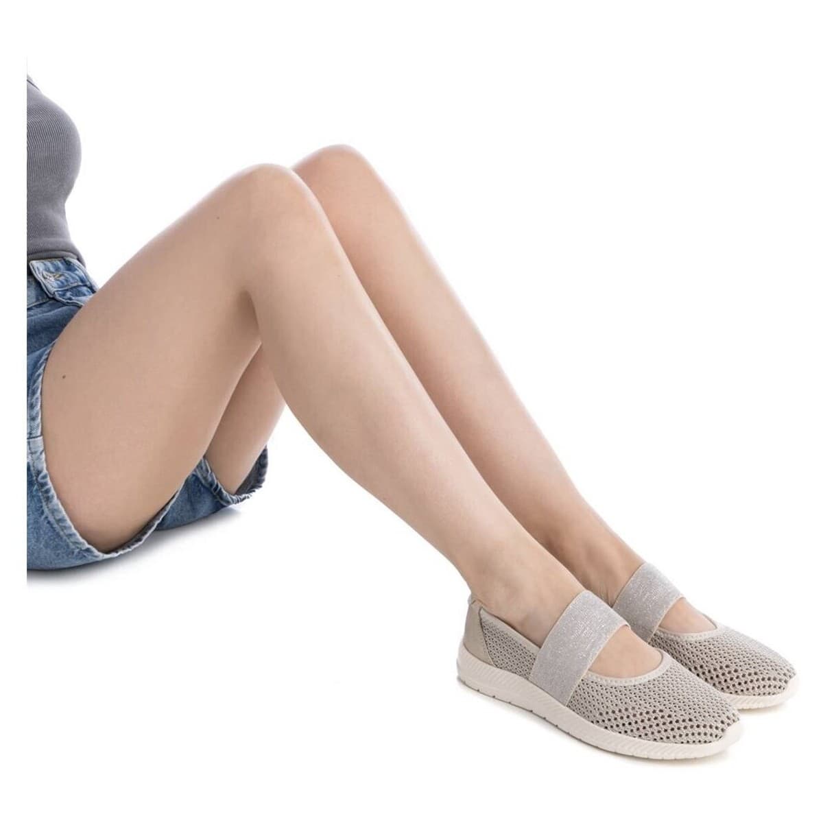 Women's Ballet Flats Xti Gold