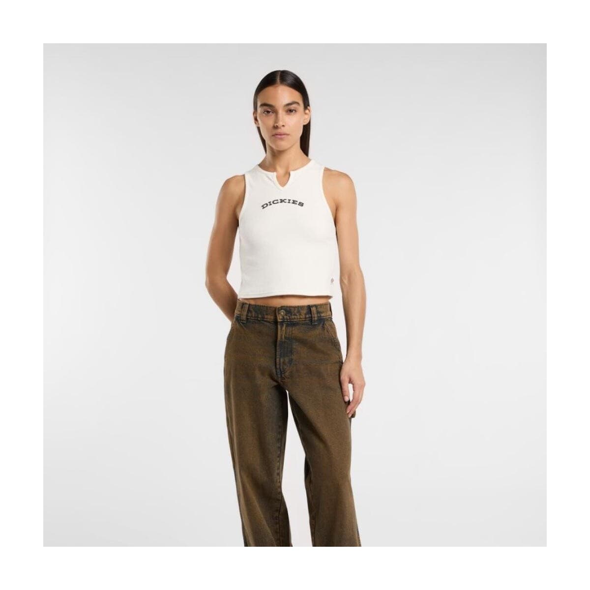 Women's Sleeveless Tops Dickies White