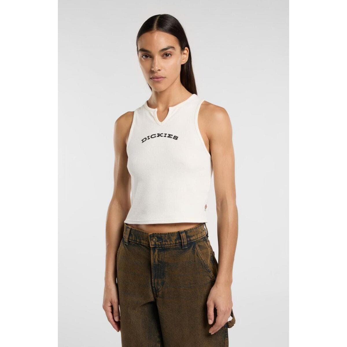 Women's Sleeveless Tops Dickies White