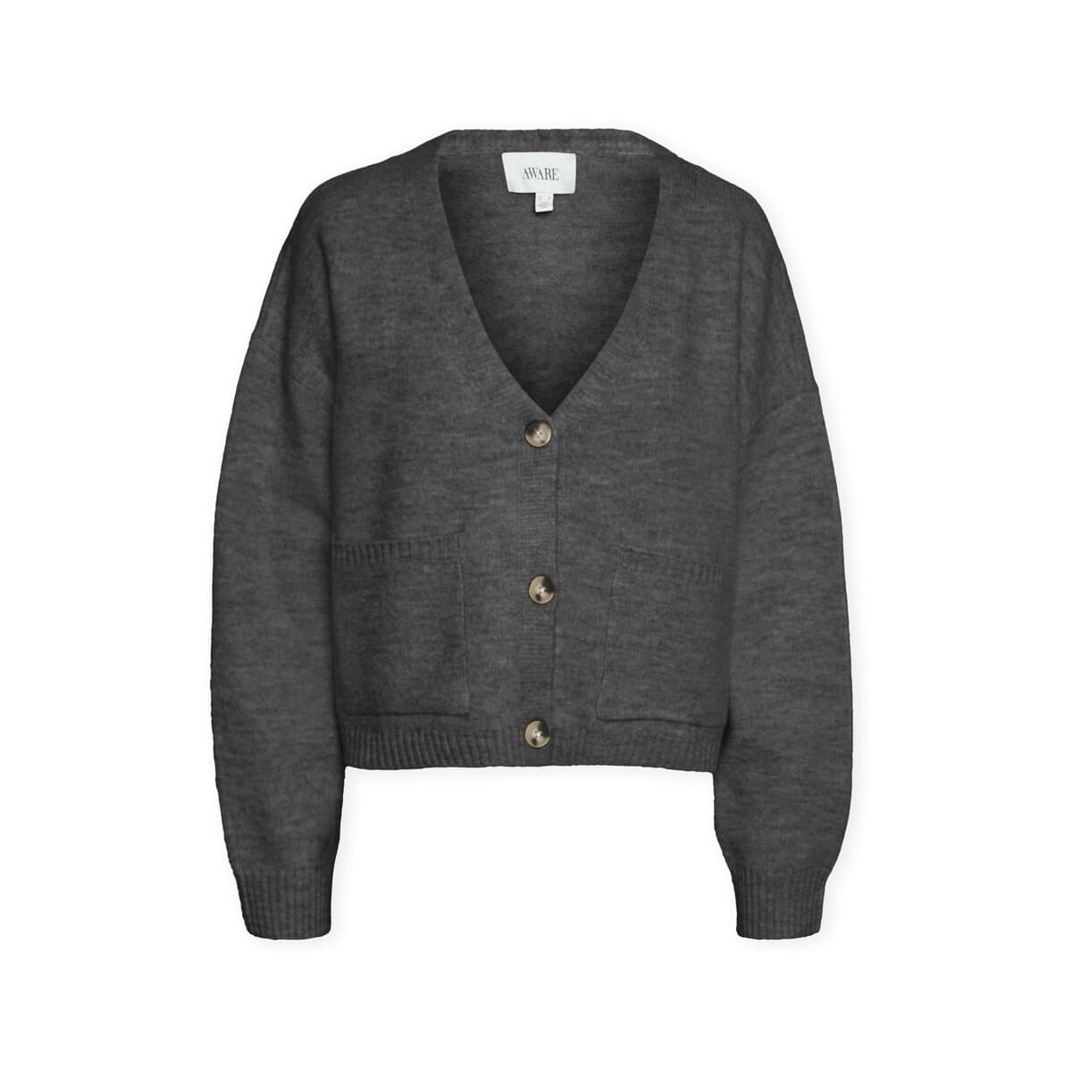 Μπουφάν / Ζακέτες Aware Noos Gemma Cardigan - Dark Grey Melange