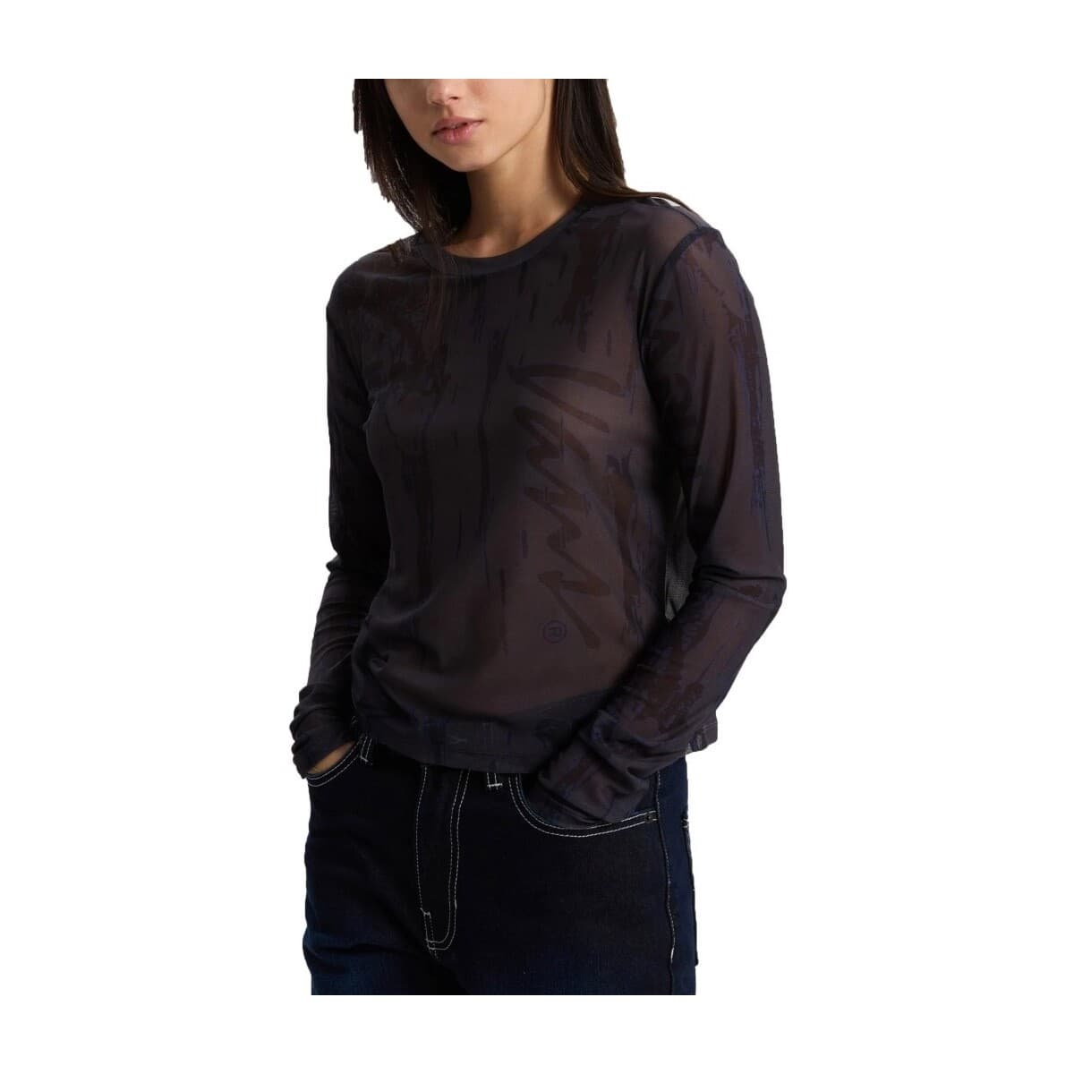 Πουλόβερ Vans Tops Mujer Modèle Ludlow Mesh Long Sleev