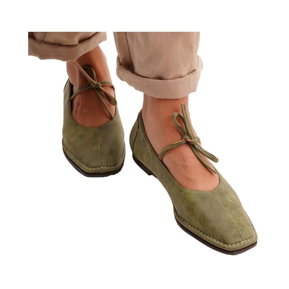 Women's Ballet Flats Paez Green