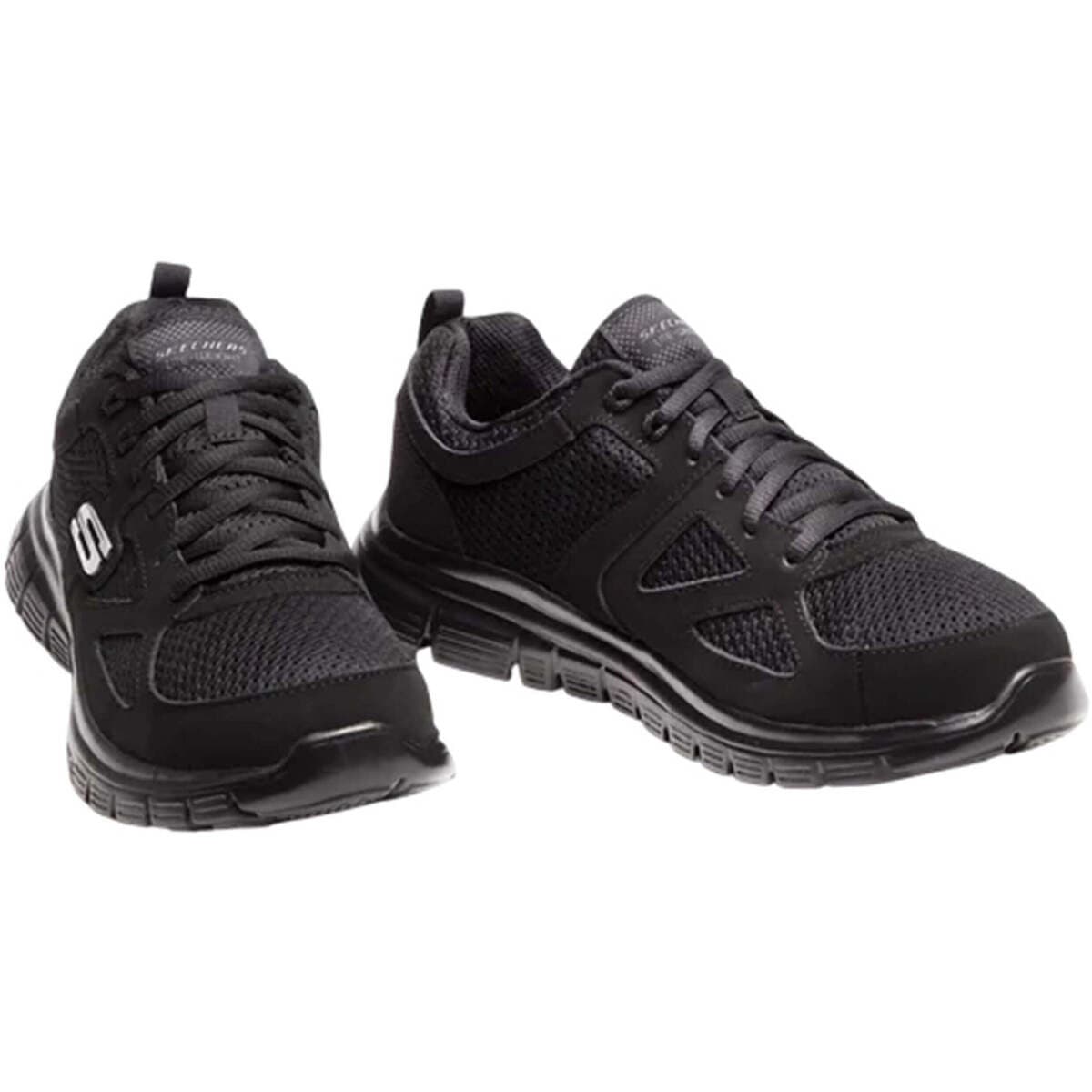 Skechers Lite-Weight QTR Overlay 52635-BBK Ανδρικά Αθλητικά Παπούτσια Running Μαύρα