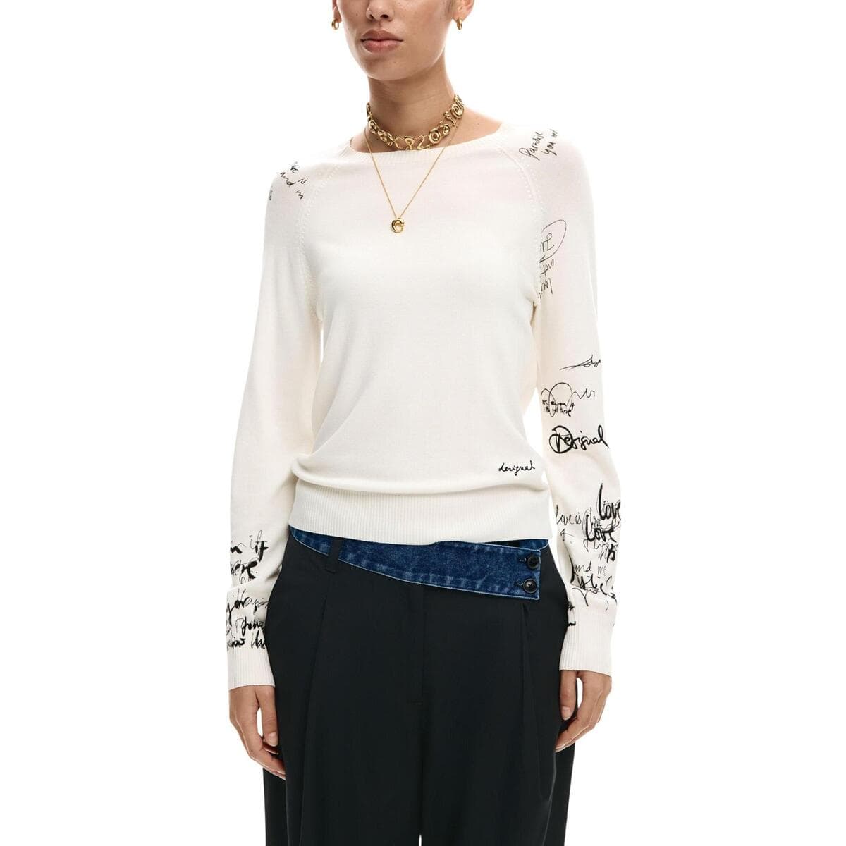 Women's Sweaters Desigual Beige