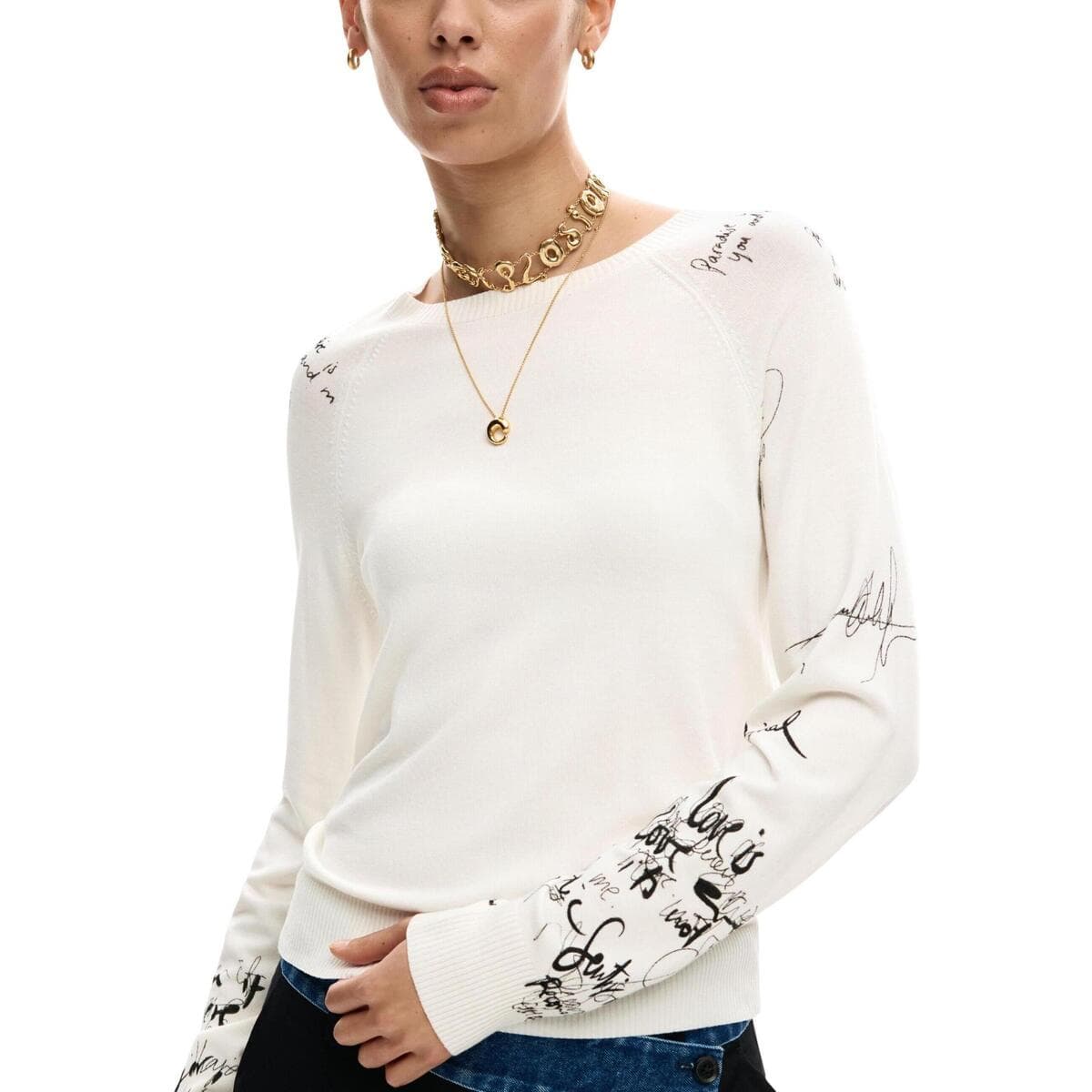 Women's Sweaters Desigual Beige