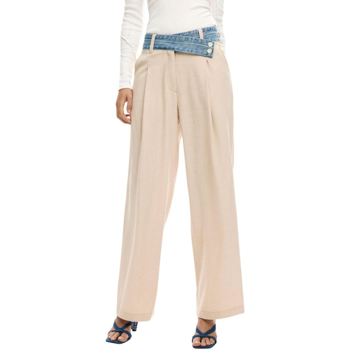 Women's Pants Desigual Beige