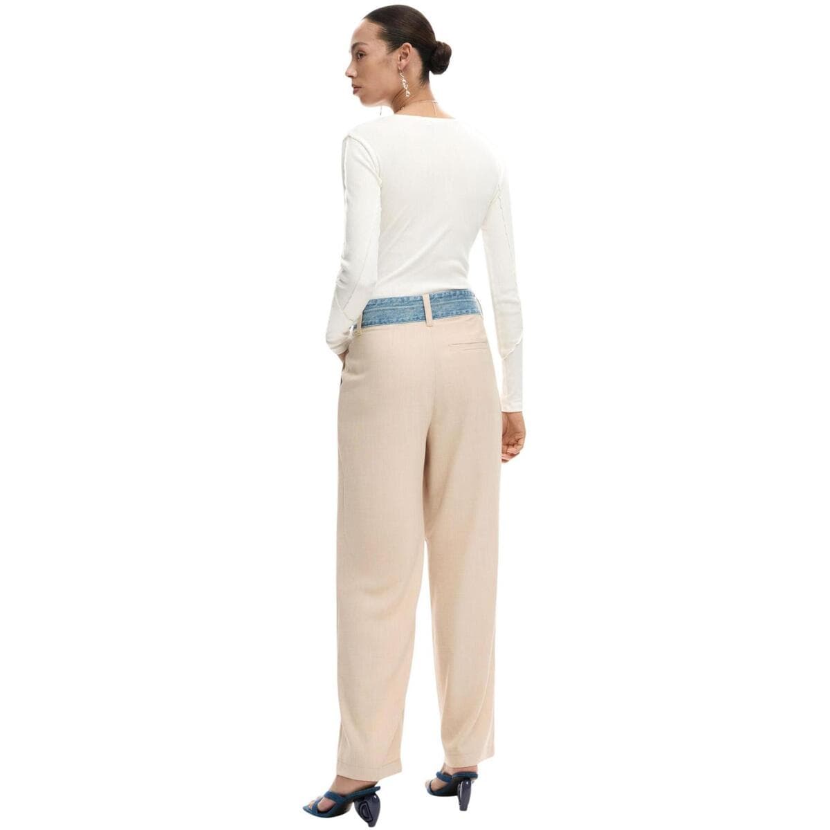 Women's Pants Desigual Beige