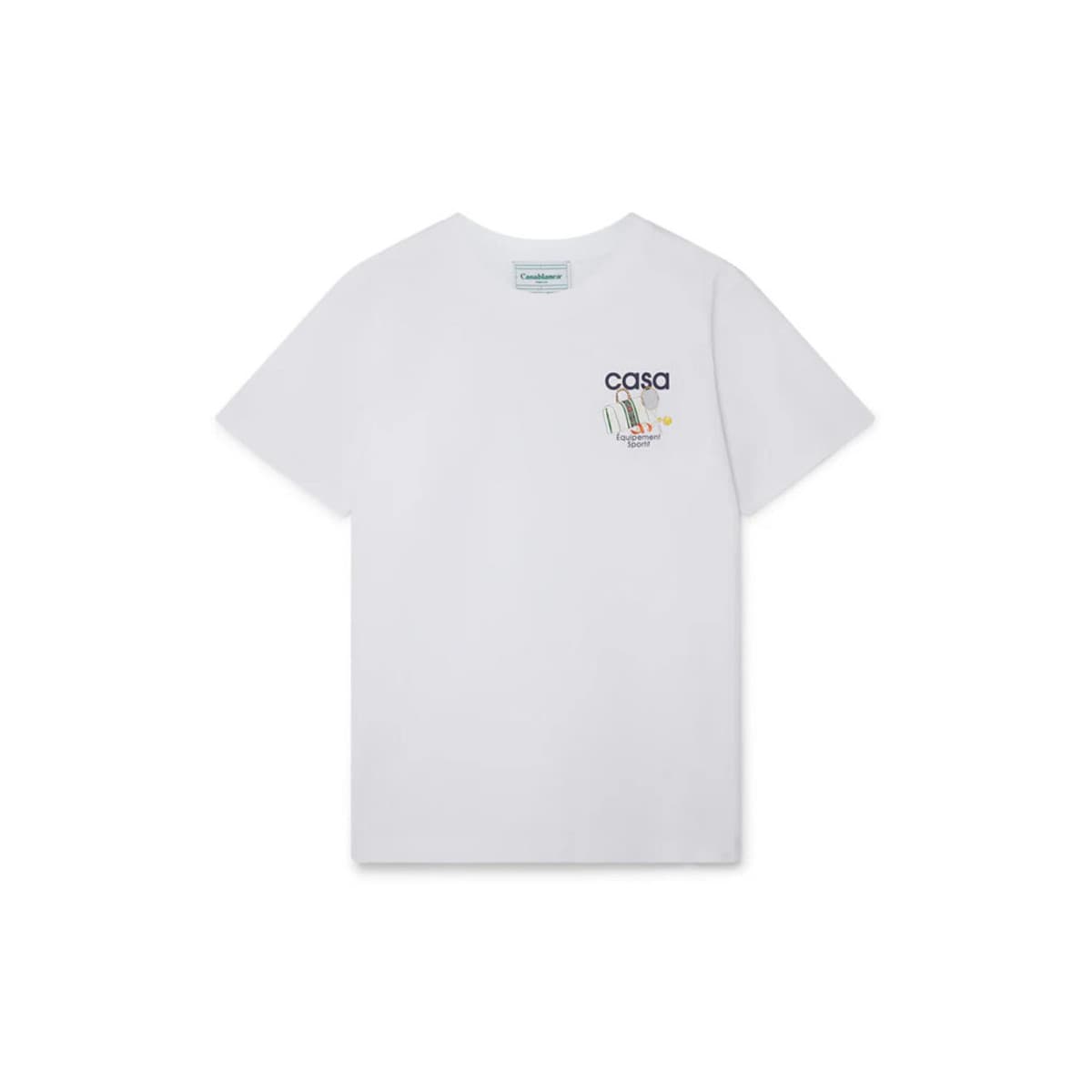 T-shirt με κοντά μανίκια Casablanca T-SHIRT EQUIPEMENT SPORTIF WHITE