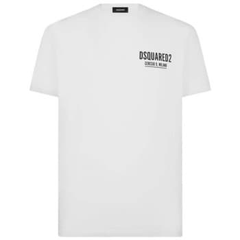 T-shirt με κοντά μανίκια Dsquared T-SHIRT S71GD1116 WHITE