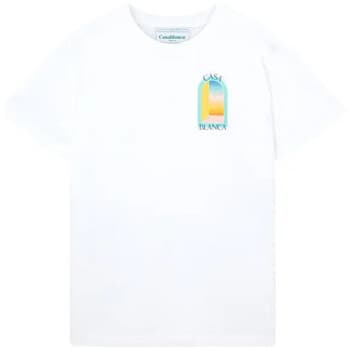 T-shirt με κοντά μανίκια Casablanca TSHIRT L'ARC COLORÉ WHITE