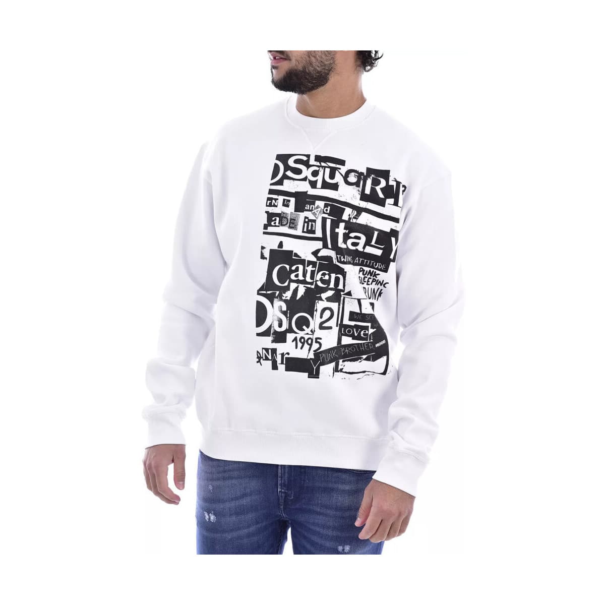 Αθλητικό T-shirt Dsquared SWEATSHIRT S74GU0305 WHITE