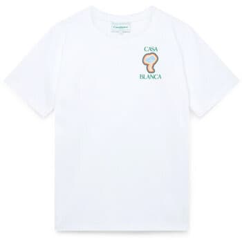 T-shirt με κοντά μανίκια Casablanca RAINBOW MUSHROOM T-SHIRT WHITE
