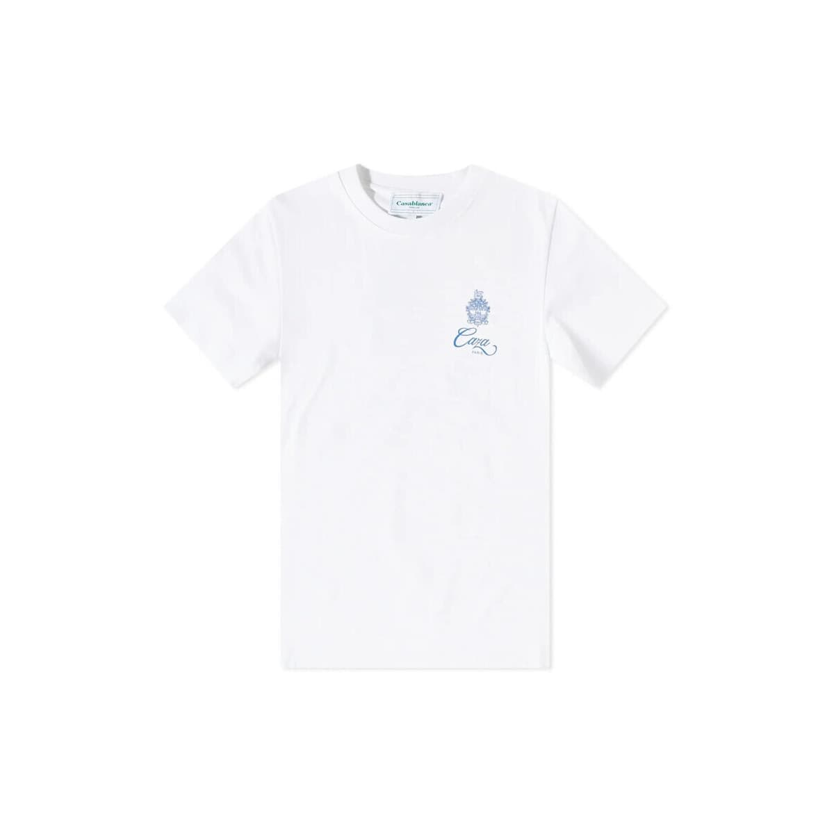 T-shirt με κοντά μανίκια Casablanca T-SHIRT EMBLEME DE CASA WHITE