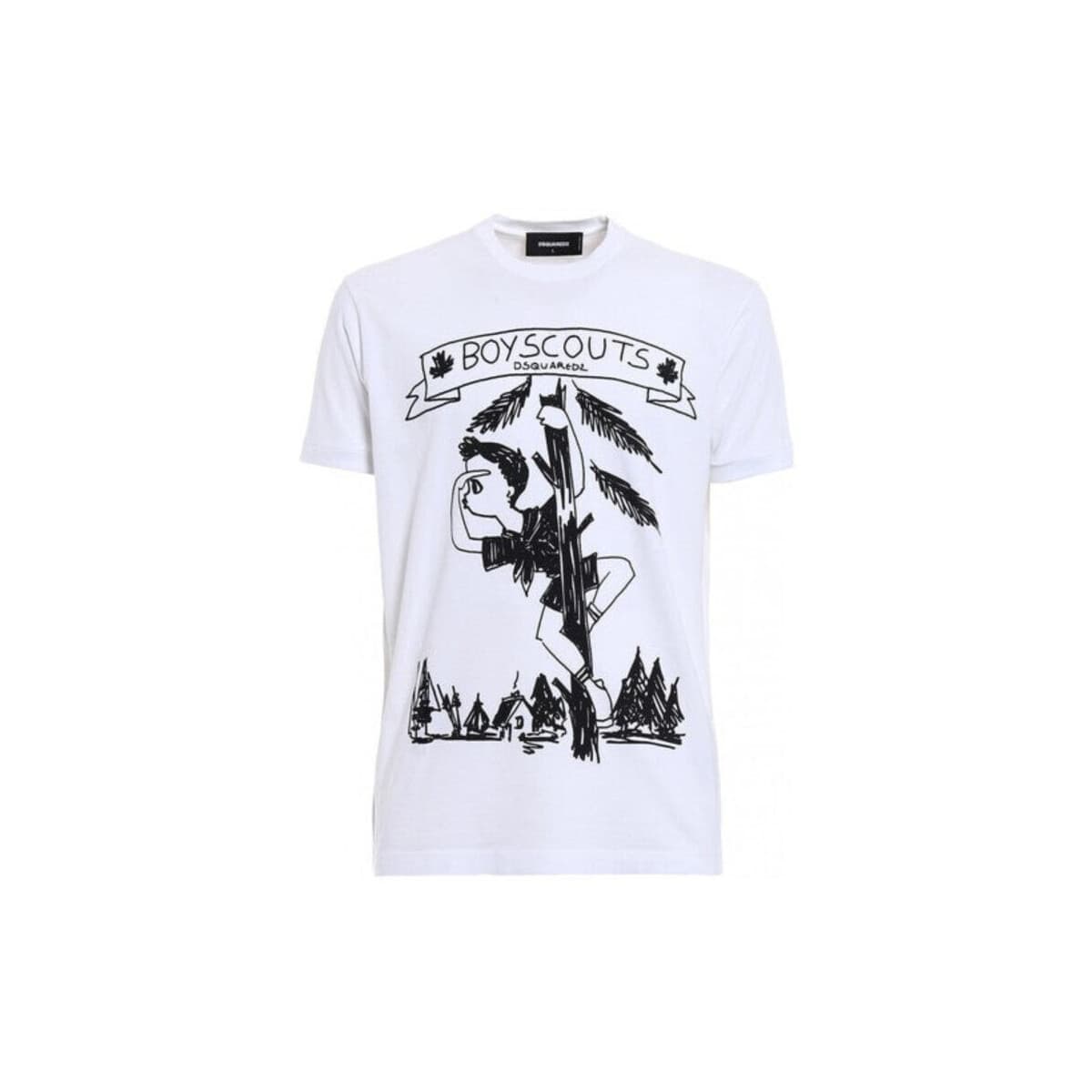 T-shirt με κοντά μανίκια Dsquared T-SHIRT S74GD0377 WHITE