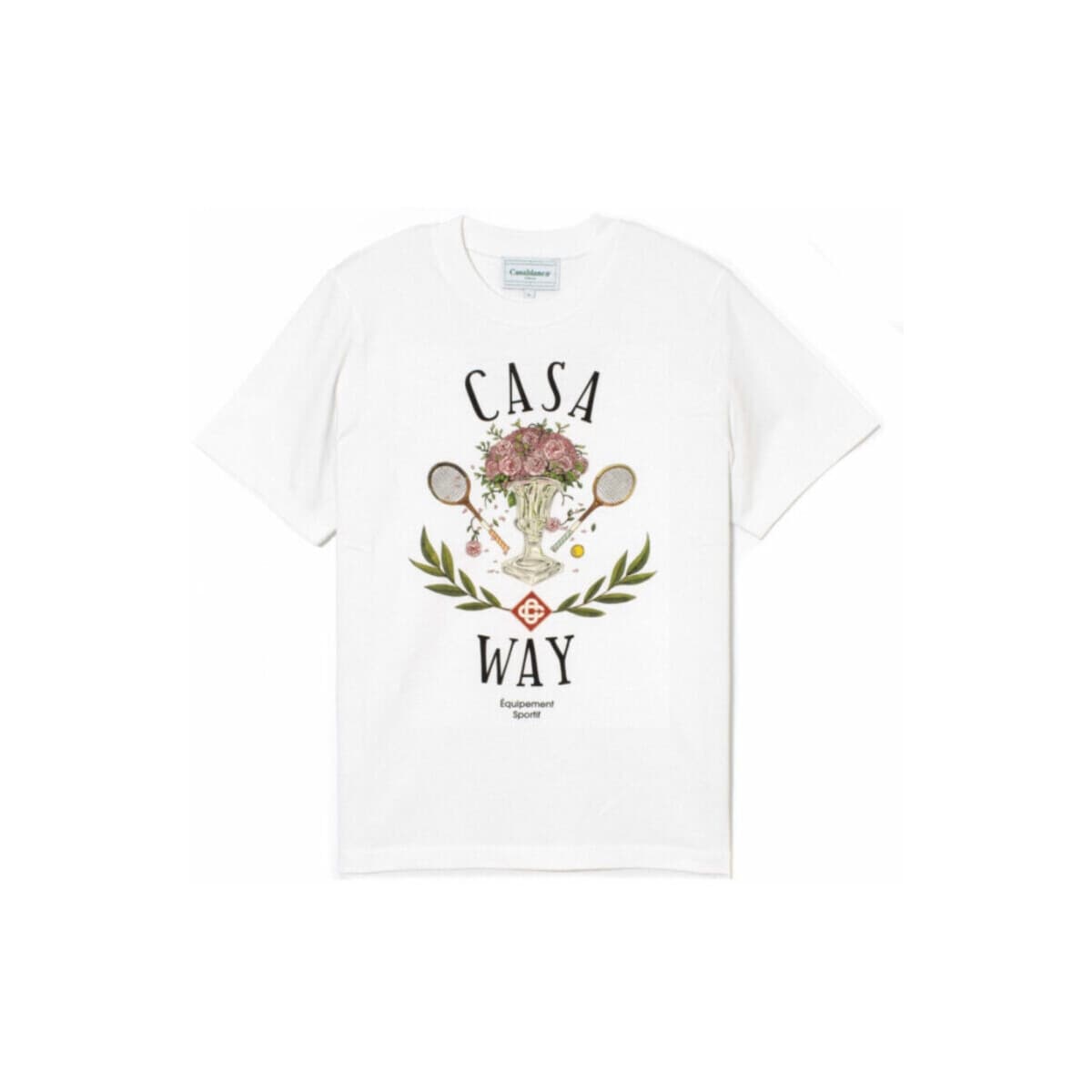 T-shirt με κοντά μανίκια Casablanca TSHIRT CASA WAY WHITE