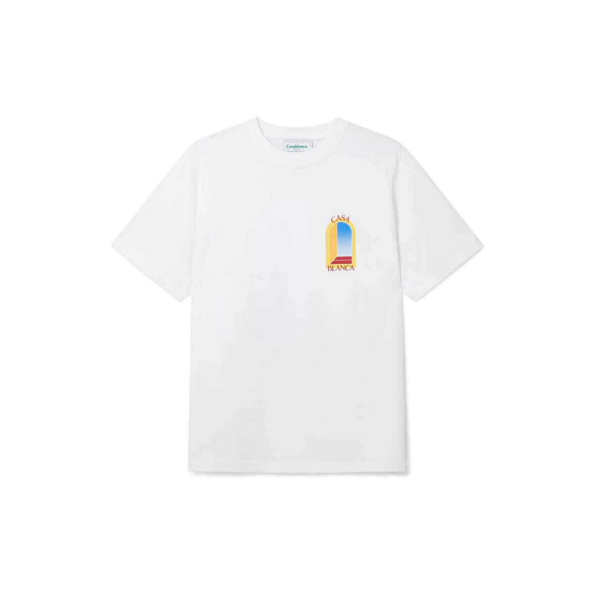 T-shirt με κοντά μανίκια Casablanca L'ARCHE DE JOUR WHITE