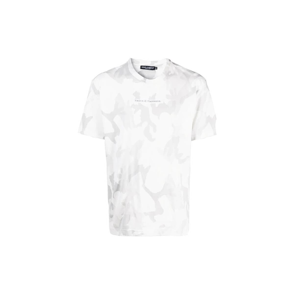 T-shirt με κοντά μανίκια D&G G8MN0Z G7YEC S9000 T-SHIRT WHITE
