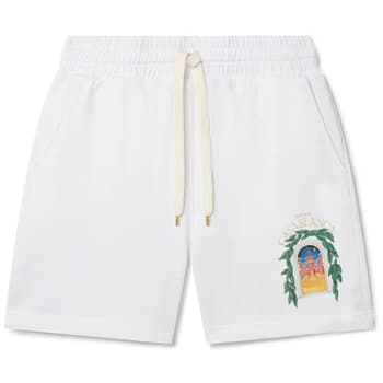 Shorts & Βερμούδες Casablanca AVENIDA PRINTED SWEATSHORT WHITE
