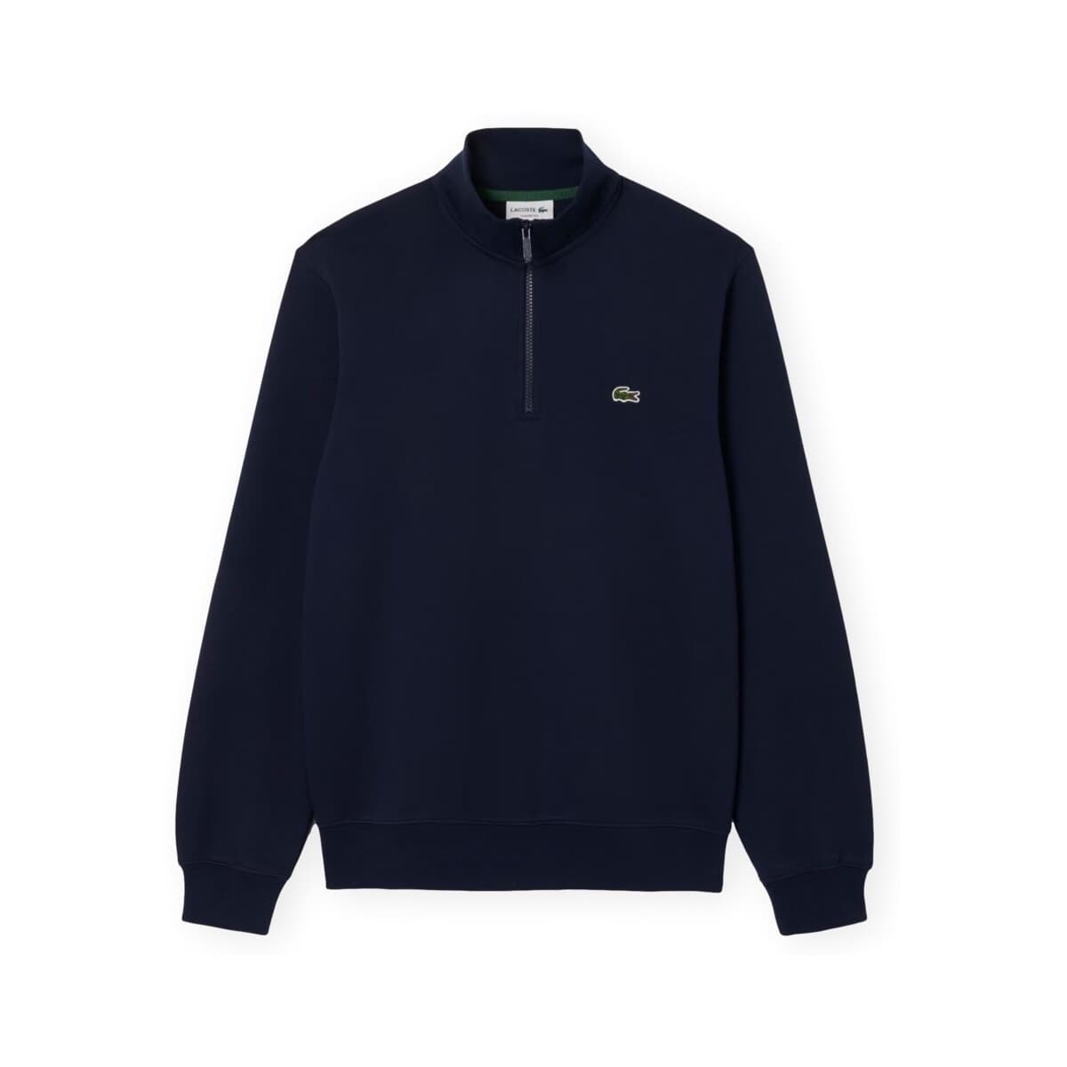 Αθλητικό T-shirt Lacoste High Neck Zipped Fleece Sweatshirt - Blue