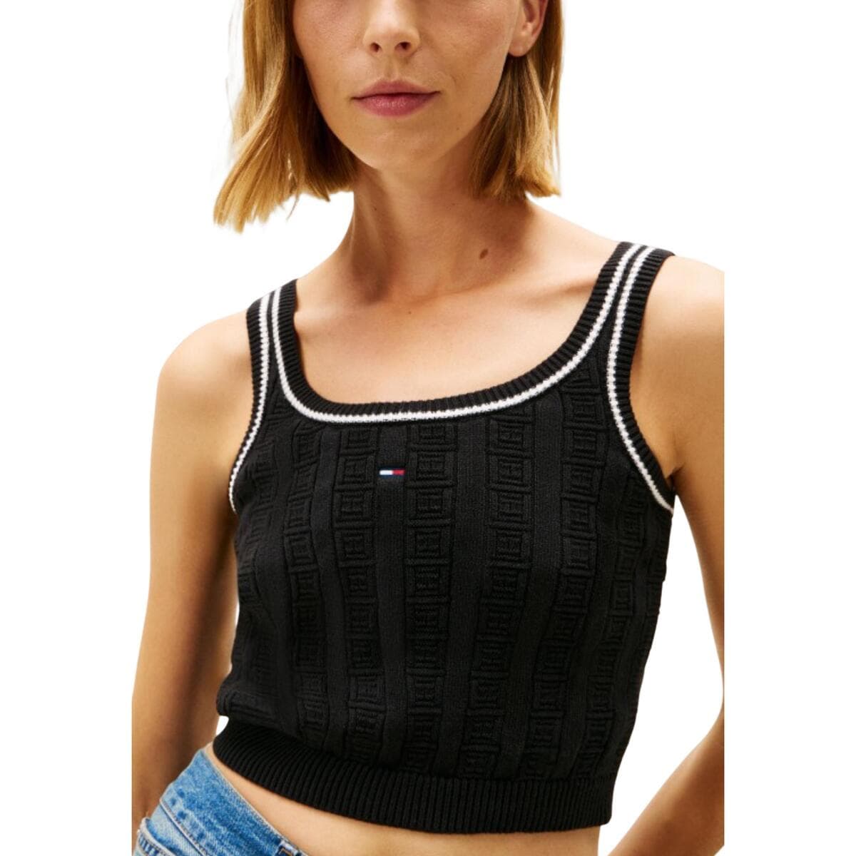 Women's Sleeveless Tops Tommy Hilfiger Black