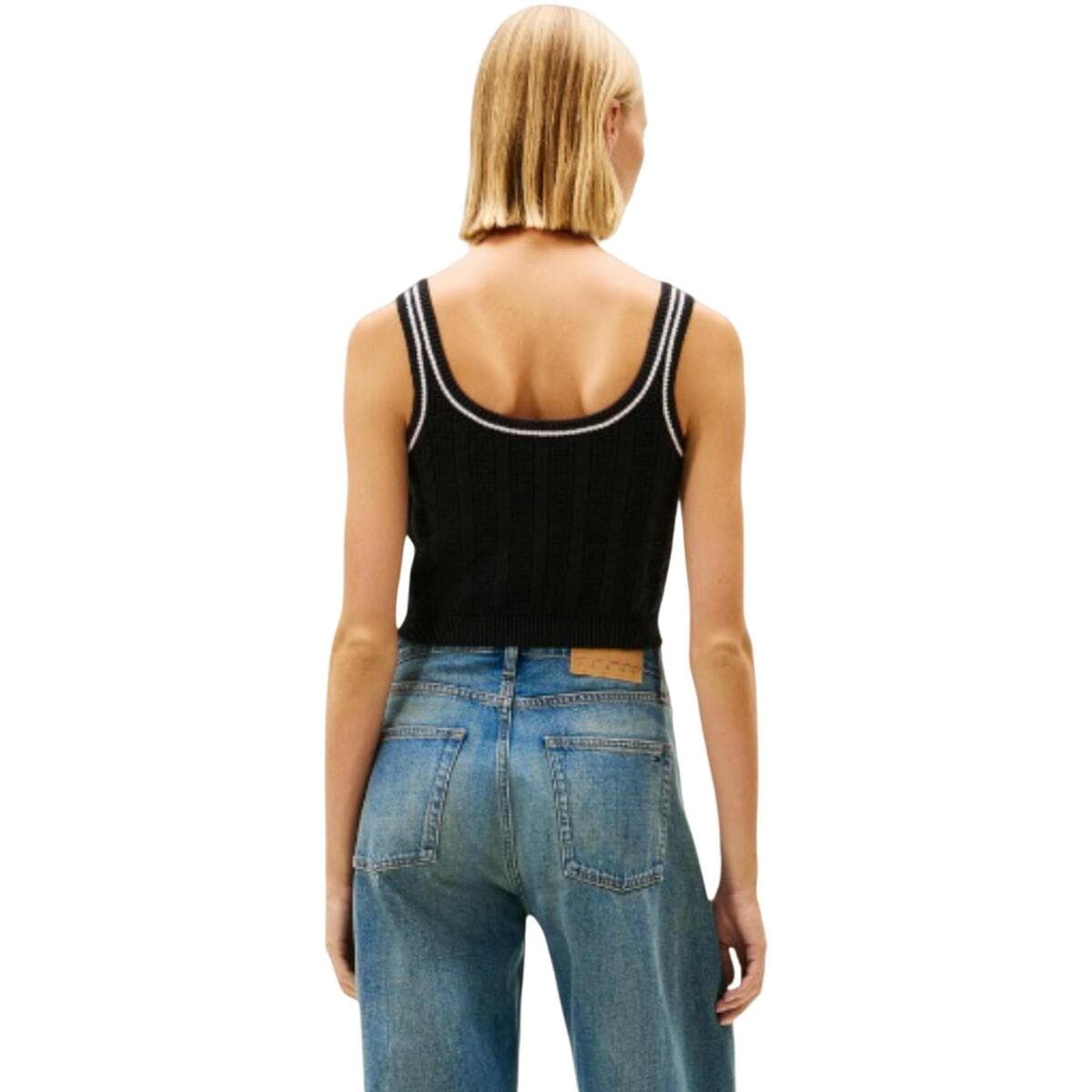 Women's Sleeveless Tops Tommy Hilfiger Black