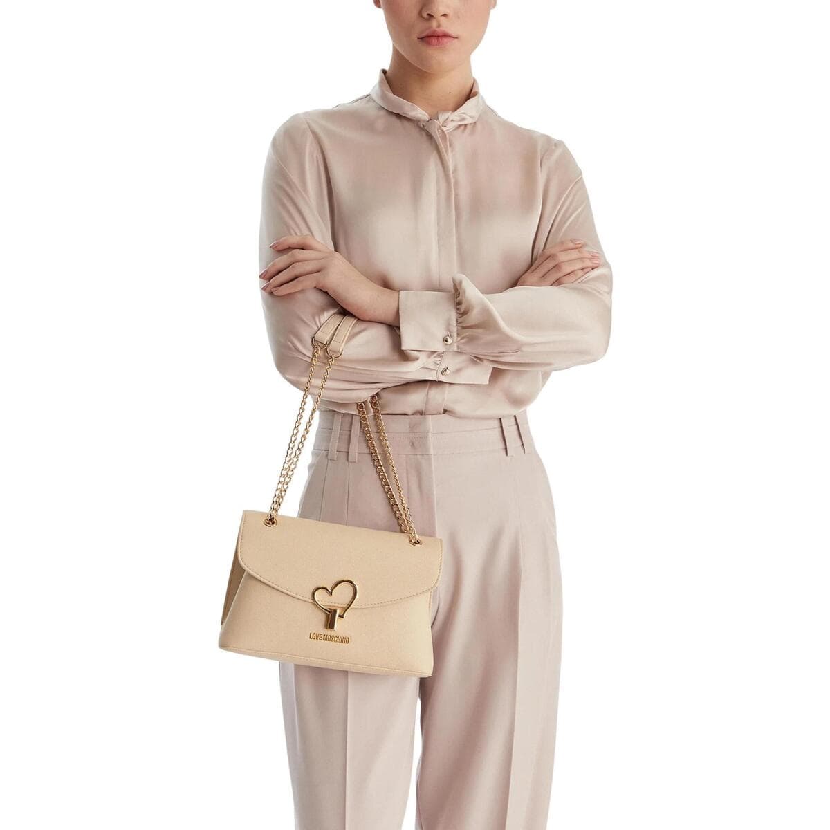 Women's Shoulder Bags Love Moschino Beige