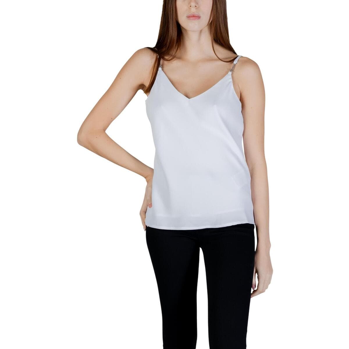 Women's Sleeveless Tops Guess White