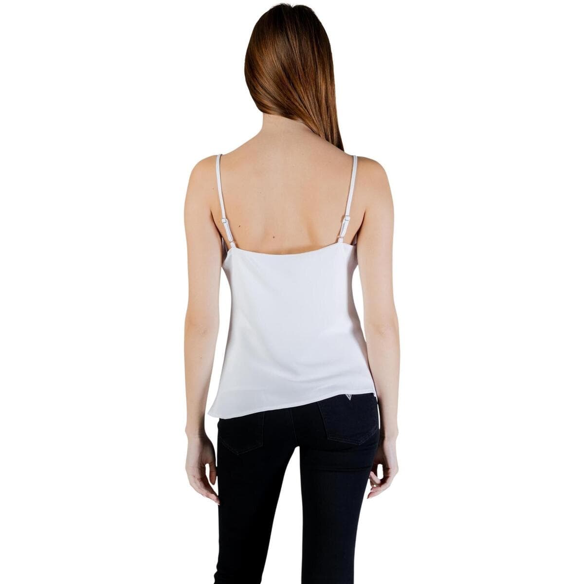 Women's Sleeveless Tops Guess White