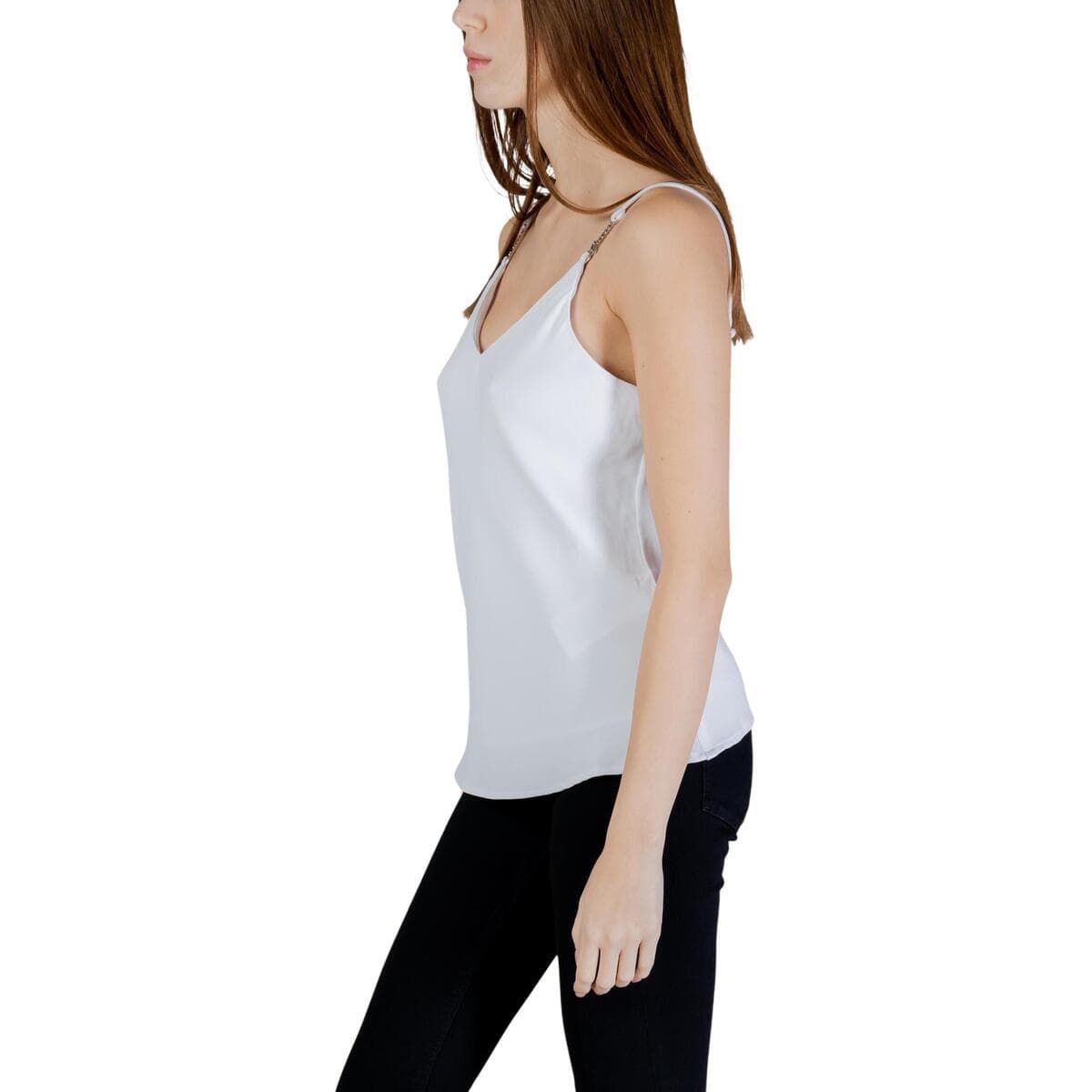 Women's Sleeveless Tops Guess White
