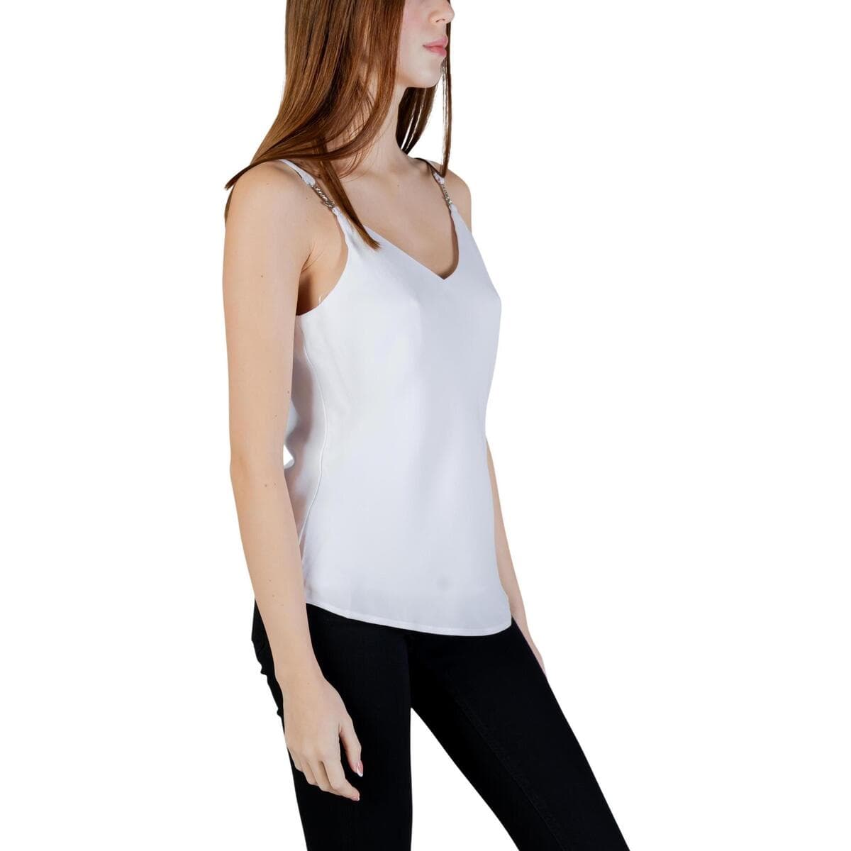 Women's Sleeveless Tops Guess White