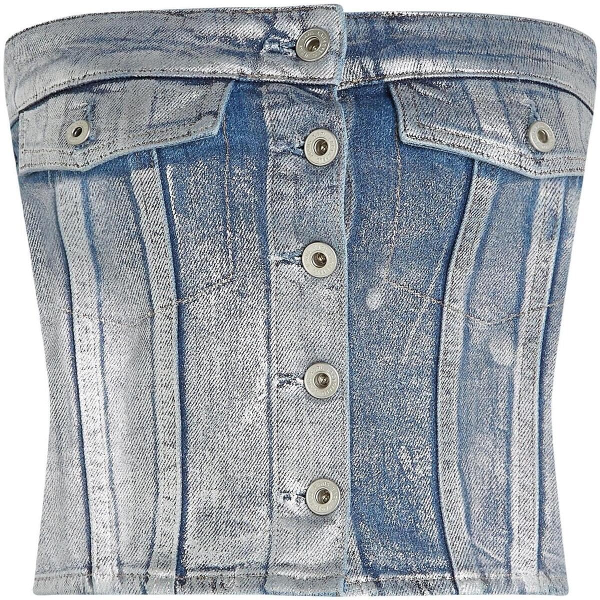 Μπλούζα Karl Lagerfeld KLJ Denim Bustier B1W11023
