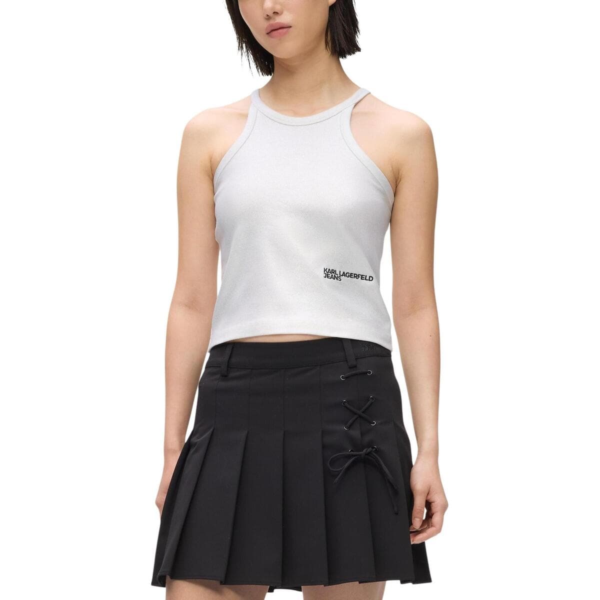 Women's Sleeveless Tops Karl Lagerfeld Silver