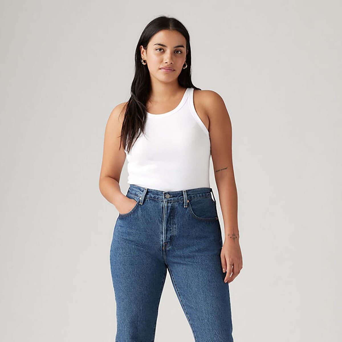 Women's Sleeveless Tops Levis White