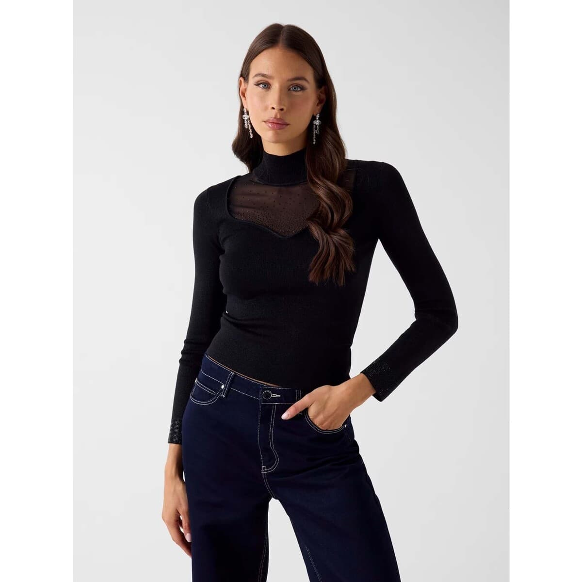 Women's T-Shirts Guess Black