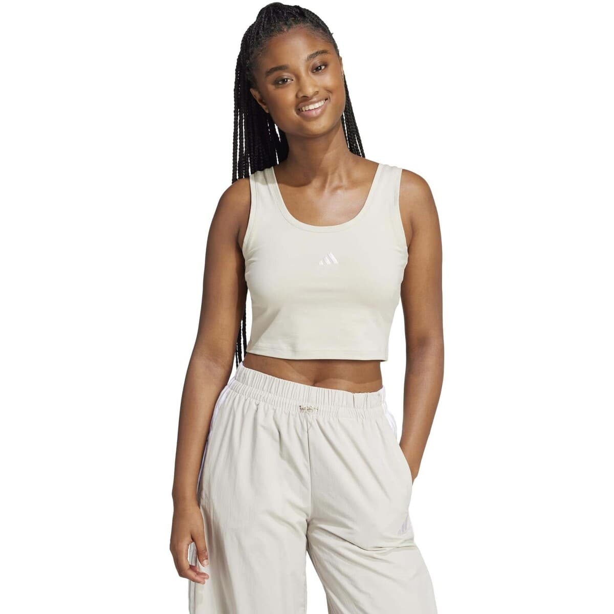 Women's Sleeveless Tops adidas Beige