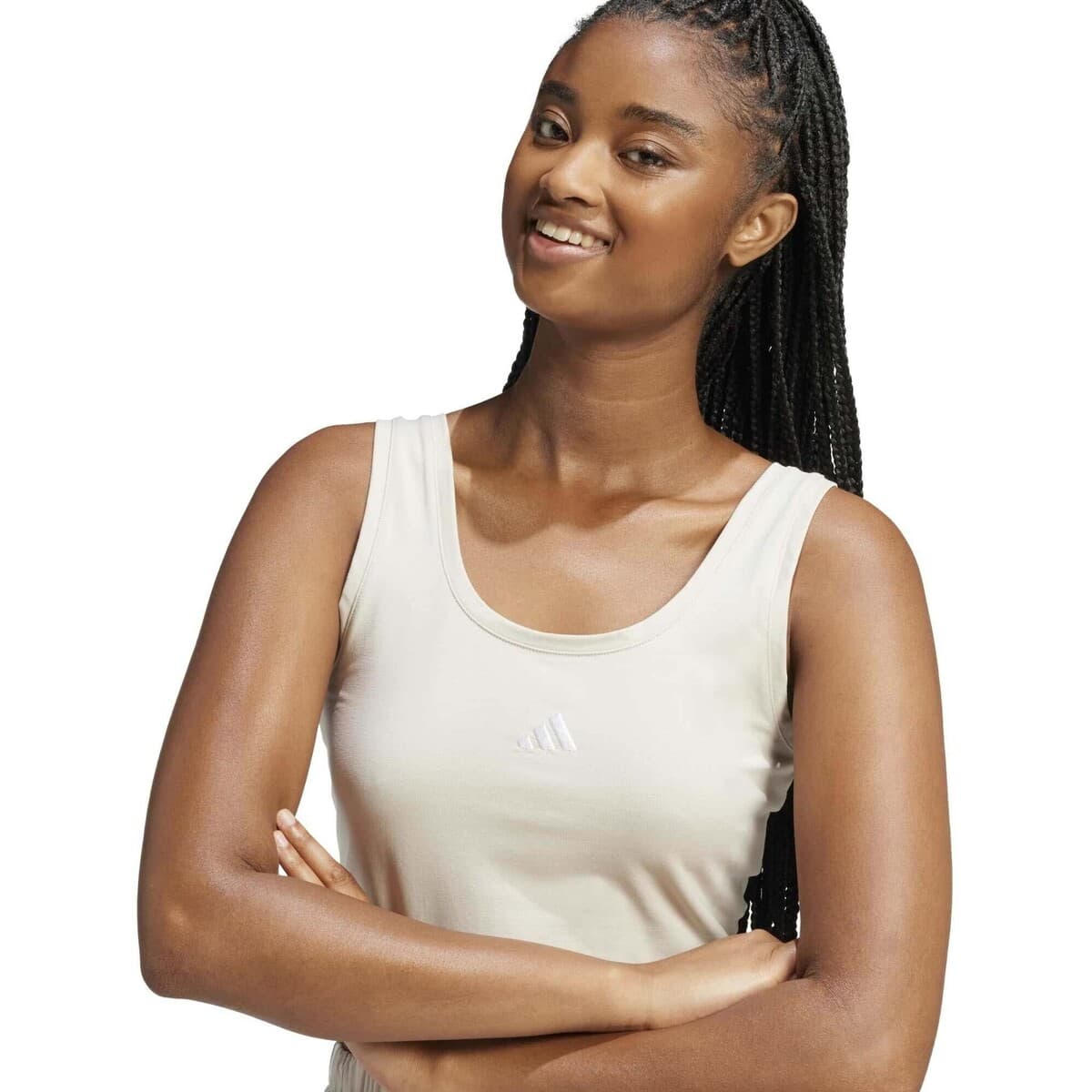 Women's Sleeveless Tops adidas Beige