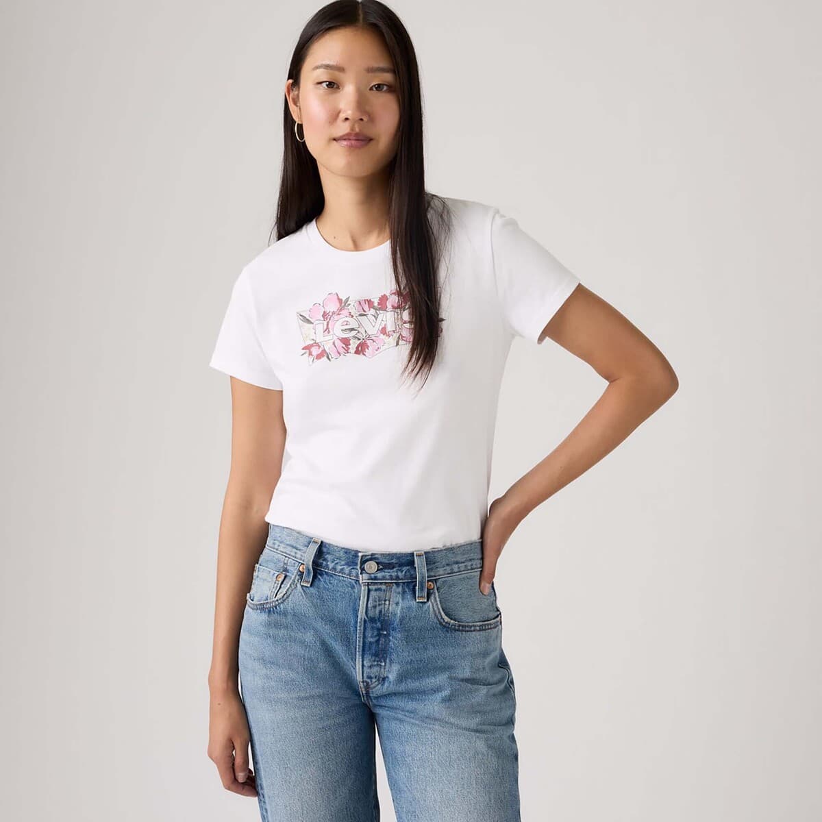 Women's T-Shirts Levis White